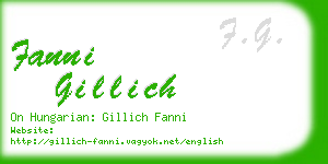 fanni gillich business card